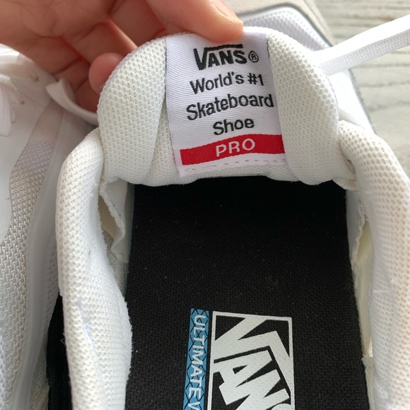 VANS OFF WALL Ave Pro Sneaker White/Smoke Skater Shoes - Picture 3 of 7